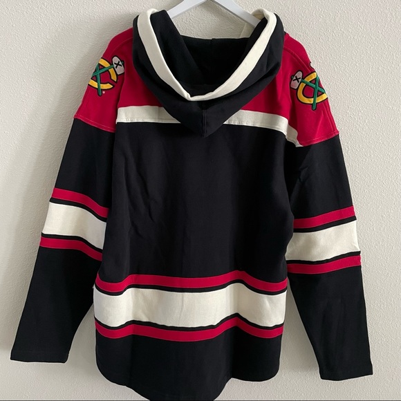 SOLD Chicago Blackhawks Superior '47 Lacer Heavy Fleece Hoodie NHL Size L Men - Picture 9 of 12